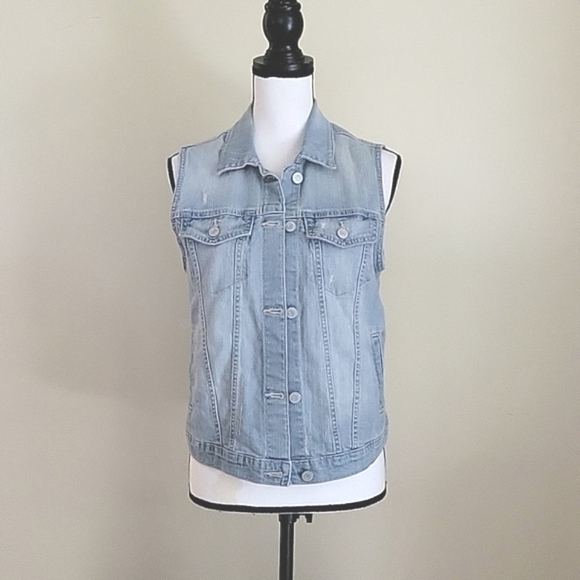 GAP Jackets & Blazers - GAP light washed denim vest